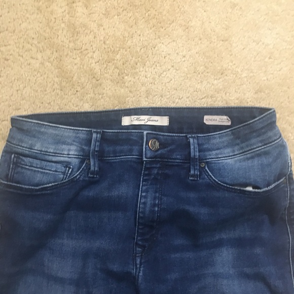 Mavi Jeans Kendra High Rise Straight Leg Jeans Medium Wash Stretch Blue Denim - Picture 4 of 9